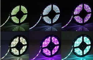 different colors rgbw strip 300leds dc12v