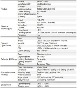 45W 50W gimbal downlight led lighting _ Maxblue Lighting