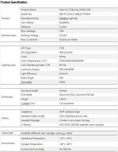 data sheet_ free cut cob strip